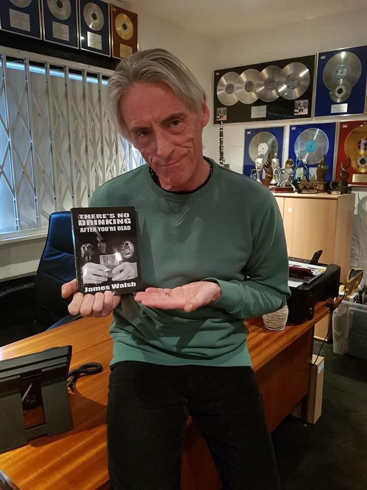 TNDAYD's tweet photo. Mr Paul Weller, with his signed and personalised copy of my novel ‘There’s No Drinking After You’re Dead’ earlier today. I’m so proud and overwhelmed; his influence on my writing has been immense! Thanks to all for your support of this project. …https://t.co/QLsXoY31t0 https://t.co/Mm4MXl3HxN