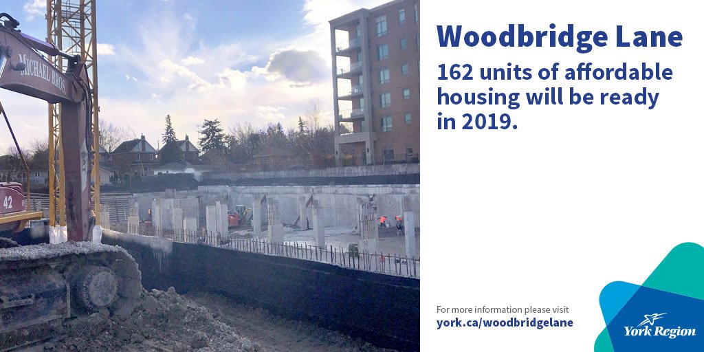 YorkRegionGovt's tweet photo. Woodbridge Lane is rising. 162 units of affordable housing in the @City_of_Vaughan will be ready in 2019. Learn more about #WoodbridgeLane at https://t.co/7gNDFZ5qNU #HousingWeek2017
 
Together we can help #YorkRegion residents have a place to call home #NationalHousingStrategy https://t.co/VLHslvtdQv