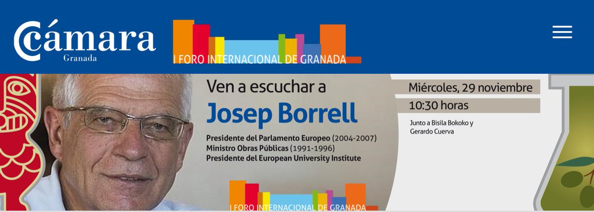 rubio_torres's tweet photo. #GranadaGusta | Queremos ayudarte a internacionalizar tu negocio el día 29 nos acompañará Josep Borrell en @CCGranada Más info: https://t.co/ZBWT2gq2XM https://t.co/8zNBdEnUxL