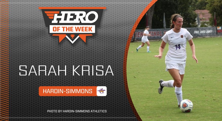 HEROSportsSOC's tweet photo. Hey @cowgirl_soccer fans, give it up for @SarahKrisa17! She's the D3 HERO of the Week! 👏👏

https://t.co/RIsjdN5u9v https://t.co/pFtw6hNLn3