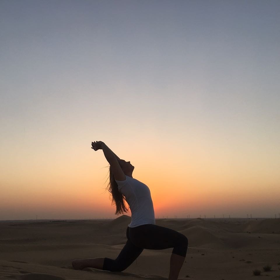 #Dubai #Yoga #Desert time 😍
