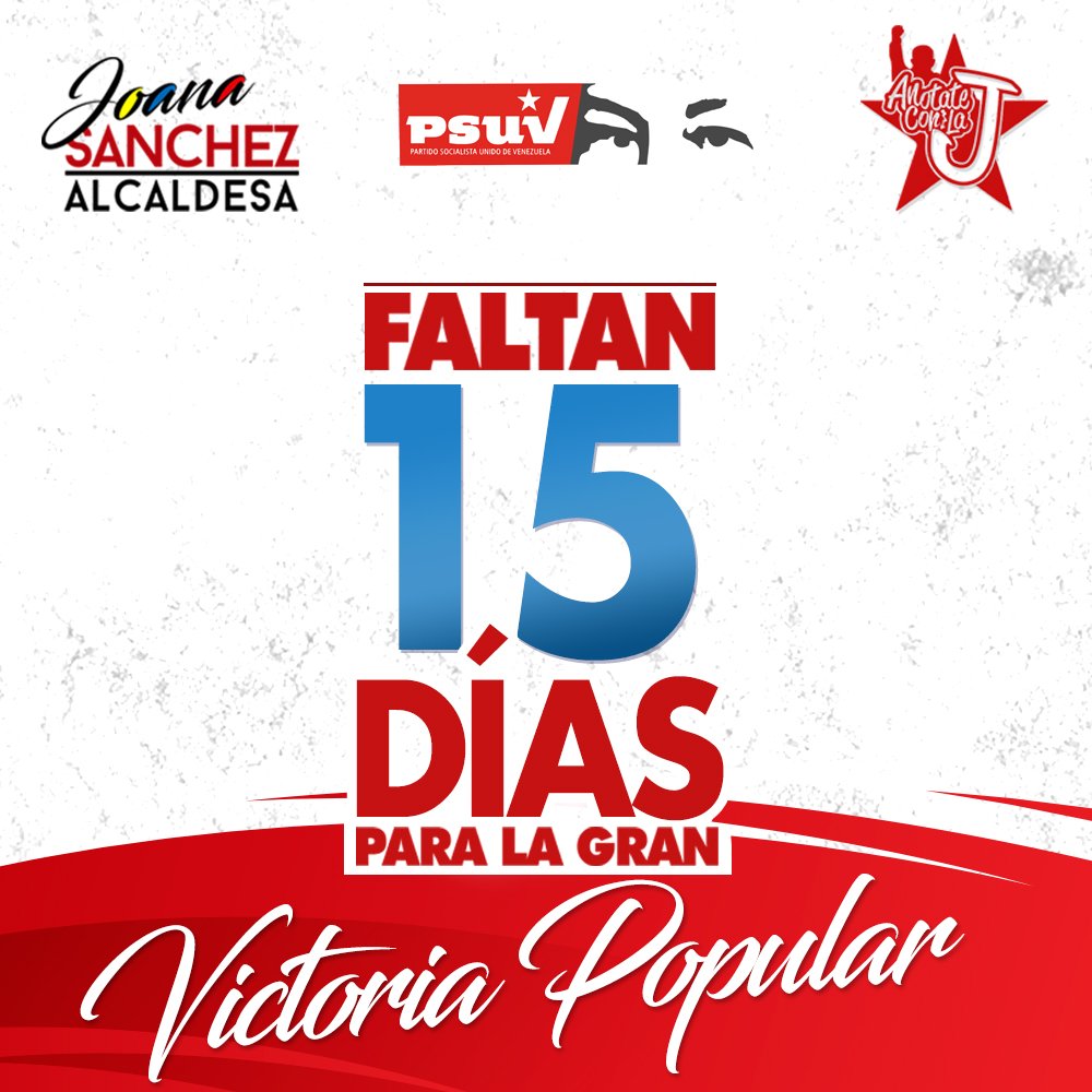 #ConteoRegresivo para la gran Victoria de Nuestro Pueblo. #AnotateConLaJ