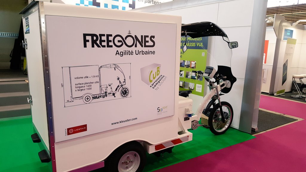TIPservicesEU's tweet photo. #freegone #electric vehicle w/ @tipeurope green livery spotted on #SOLUTRANS2017 https://t.co/U323cziEMl