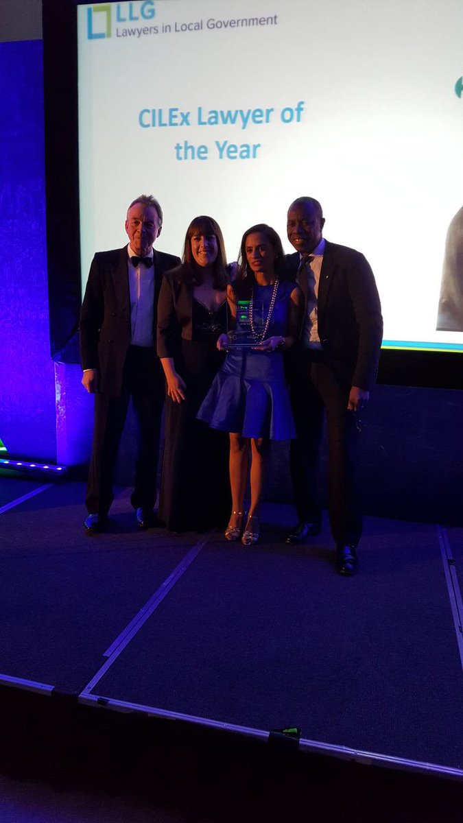 CILEXLawyers's tweet photo. Congratulations to Sheila Teli of London Borough of Hackney for winning Local Government CILEx Lawyer of the Year 2017 at the #LLGAwards @hackneycouncil @GBHooper https://t.co/p1rVStM0NS