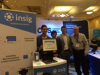OntarioCollege's tweet photo. Congrats Canadian Health Systems, winner Franklin Sheps Exhibitor Award for Innovation & Care - nice work! #OCFPASA https://t.co/FpXsT1QWgT