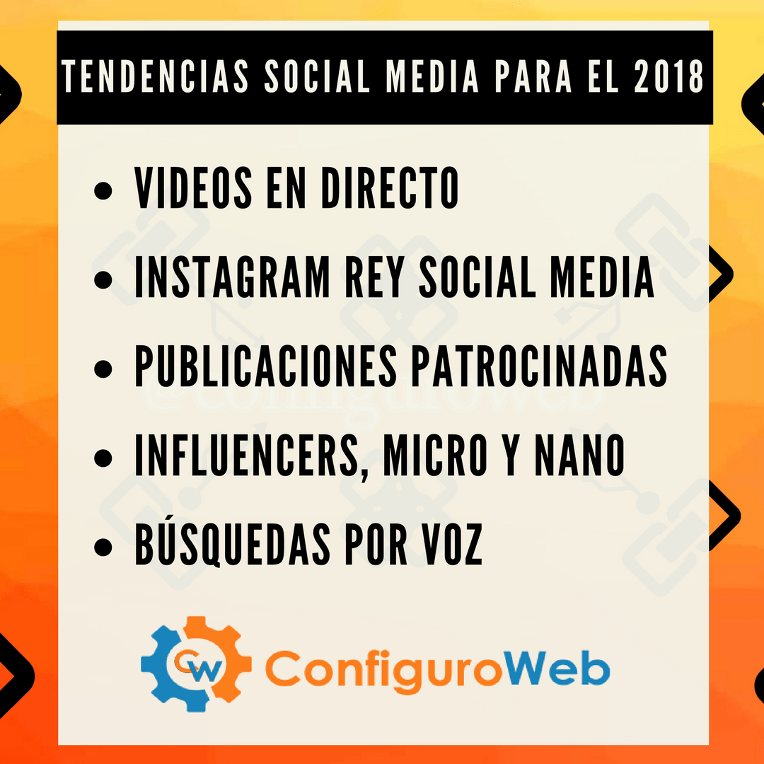 configuroweb's tweet photo. Qué nos depara el #socialmedia para el #2018 https://t.co/0xo5p4aANv https://t.co/S5Gj2XOFW6