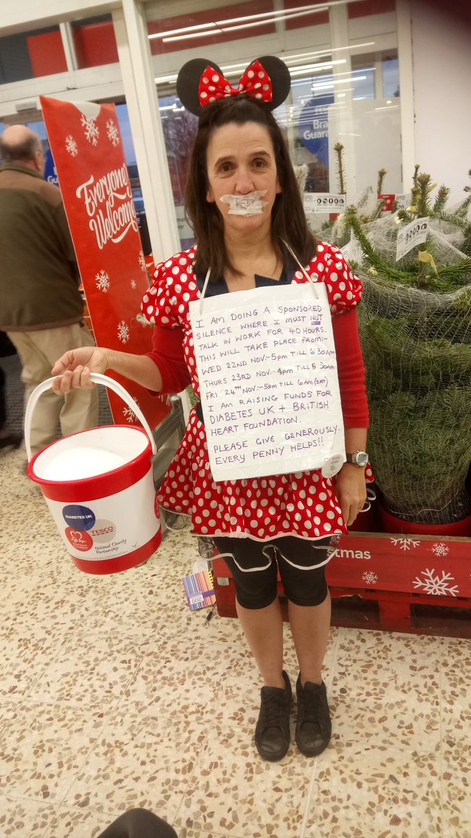 Well completed day 2 of 3 sponsored silence and raised £258.47 #Tesco #bhf #diabetes #charity #fundraising @Victoria4DUKBHF
