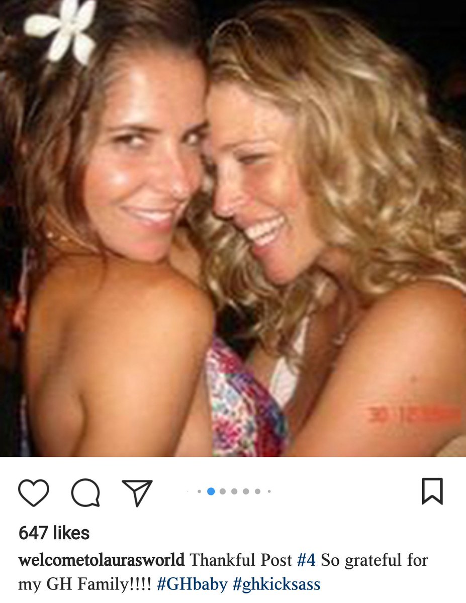 JG12_12's tweet photo. Aww! Laura posted about being thankful for her #GH family and Kelly was one of them! I love their friendship! 😍💖 #Lelly #Kaura #CarSam https://t.co/CxopNZ6qgI