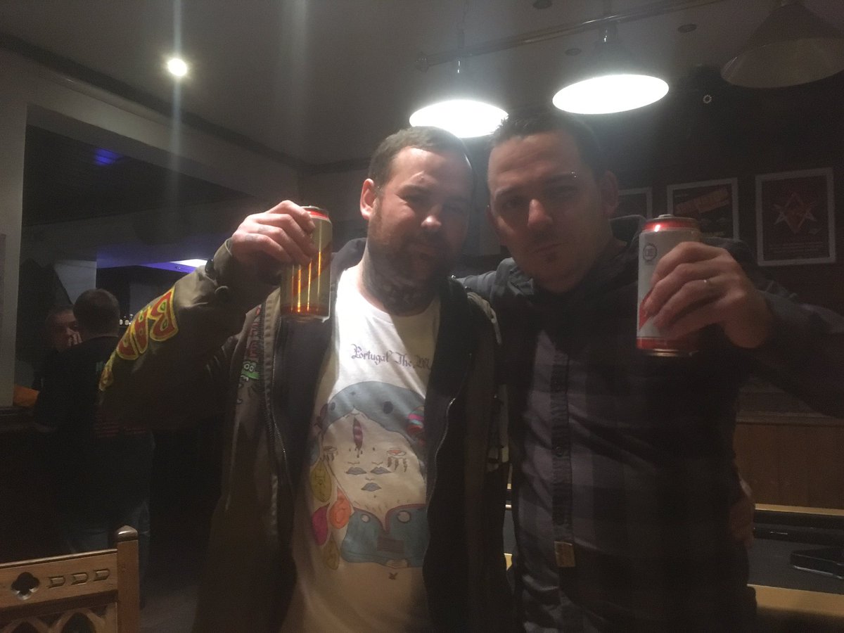 This is me &amp; my best Buddy Woody! Tonight we're goin to see the <a href="/Speedhornuk/">Raging Speedhorn</a> .We first saw them in Manchester just shy of 17 years ago. So remember kids, when your parents tell you something is just a "passing phase" Look them straight in the eye and say...GET TAE FUCK!" 🤘😎🤘