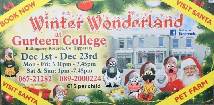 OffalyTracker's tweet photo. COMPETITION We have a family pass (2 Adults &amp; 2 Kids) to giveaway to Someone to go to ‘WINTER WONDERLAND’ Friday December 1st 6pm (Gurteen College) So why not adventure there with the kids and meet Santa from 6 to win a family pass RETWEET &amp; FOLLOW @OffalyUpdates #Competition https://t.co/XDBsmm9jz9