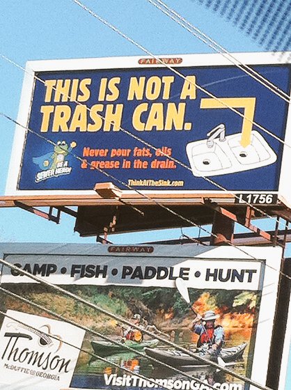 chopinfan's tweet photo. Don't tell me what to do with my sink, billboard; you're a dead tree. https://t.co/CSB3iSEEZ4