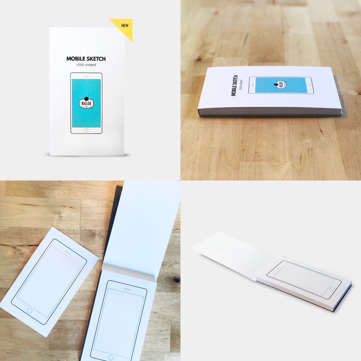 killerincbot's tweet photo. Not sure what to get your design team for xmas? The Mobile Sketch post-it pad is the perfect thing! Get a 30% discount for orders of 20 or more. Visit https://t.co/L9s1Lo0dwu https://t.co/BUKYU8Mrgj