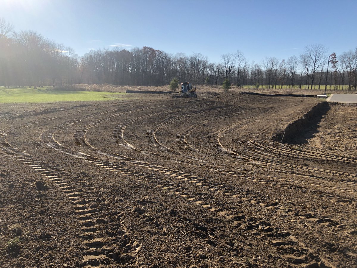 DigItExcavating's tweet photo. Harleyrake to prep for the slit-seeder and straw. #digginit #digitexcavating #cat299d #paladin #harleyrake #preseed #finalgrade https://t.co/psO9s6h4Uf
