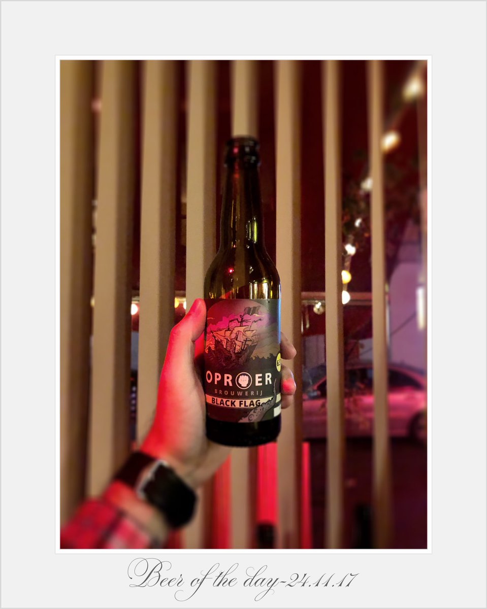 MarinovDesign's tweet photo. #Beer of the day - 24.11.2017 #Oproer #Brouwerij #BlackFlag #Cascadian #DarkAle #Eggbar https://t.co/5WjdZL8FgS