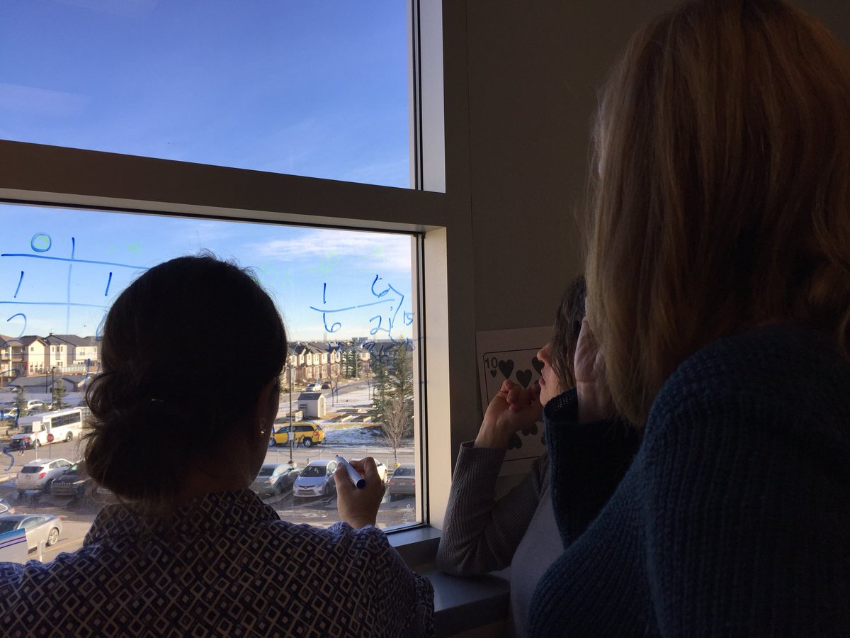 sarabethasis's tweet photo. .@NCKodiaks staff learning from our math cohort members #visiblyrandomgroups #verticalsurfaces @kurt_gordon https://t.co/bywhhkTCYV
