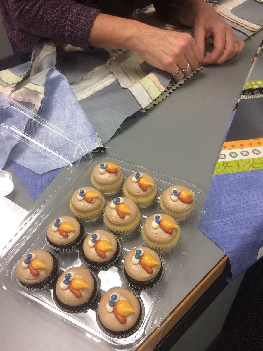 ConfidentStitch's tweet photo. We have Bernice's cupcakes, coffee, and a spacious sewing space! Oh and beautiful fabrics. Come on down! https://t.co/WSJbKkrB9c