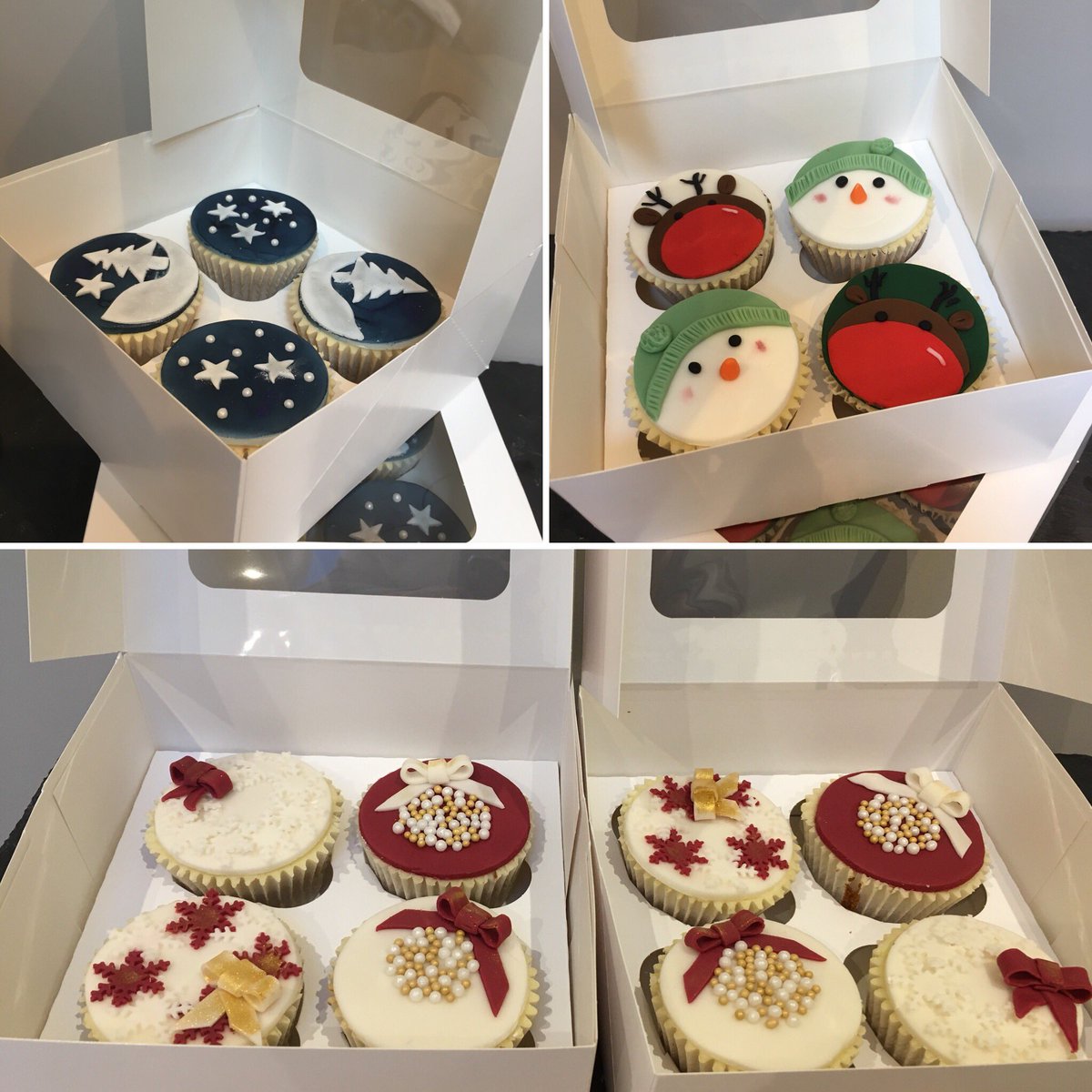 Hannahscakebox's tweet photo. Cupcakes to go! Plenty of these yummies tomorrow at the Woodstock Christmas Market #wcm2017 #CupCakes #christmascupcakes #woodstock #christmasshopping https://t.co/eVTbH3XtDn