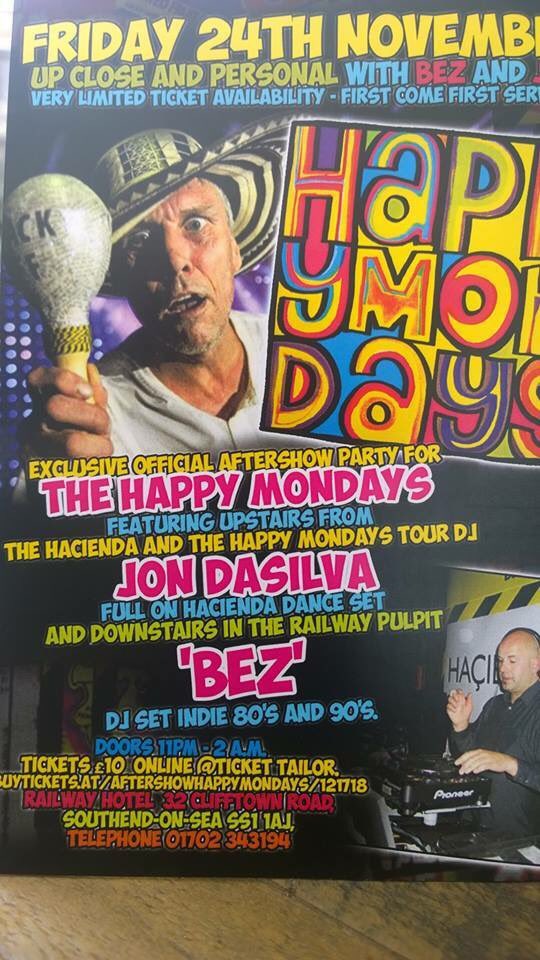 Tonight! <a href="/RailwaySouthend/">The Railway Hotel</a> #HappyMondays #Aftershow