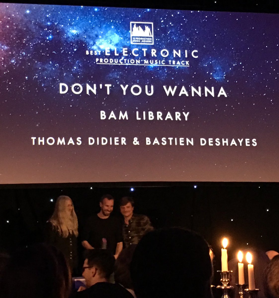 cadenzabox's tweet image. First client @ProdMusAwards win of the night. Congratulations @BamLibrary Bastien and Pierre-Michel 🍾