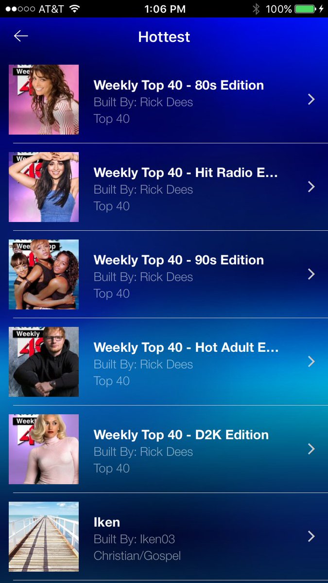 Rick Dees Top 40 Chart List