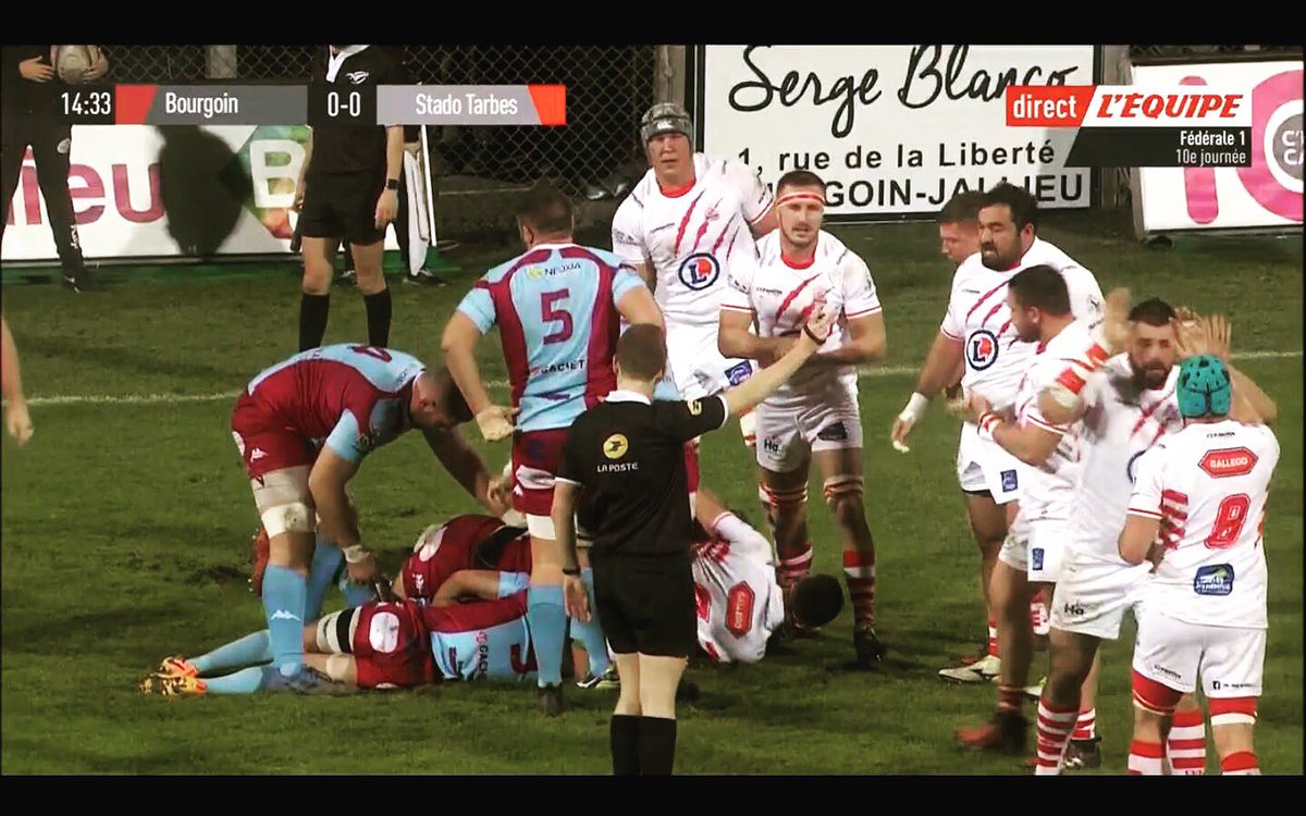Victoire du CSBJ face à Tarbes - Serge Blanco Bourgoin partenaire du club #BourgoinJallieu #Bourgoin