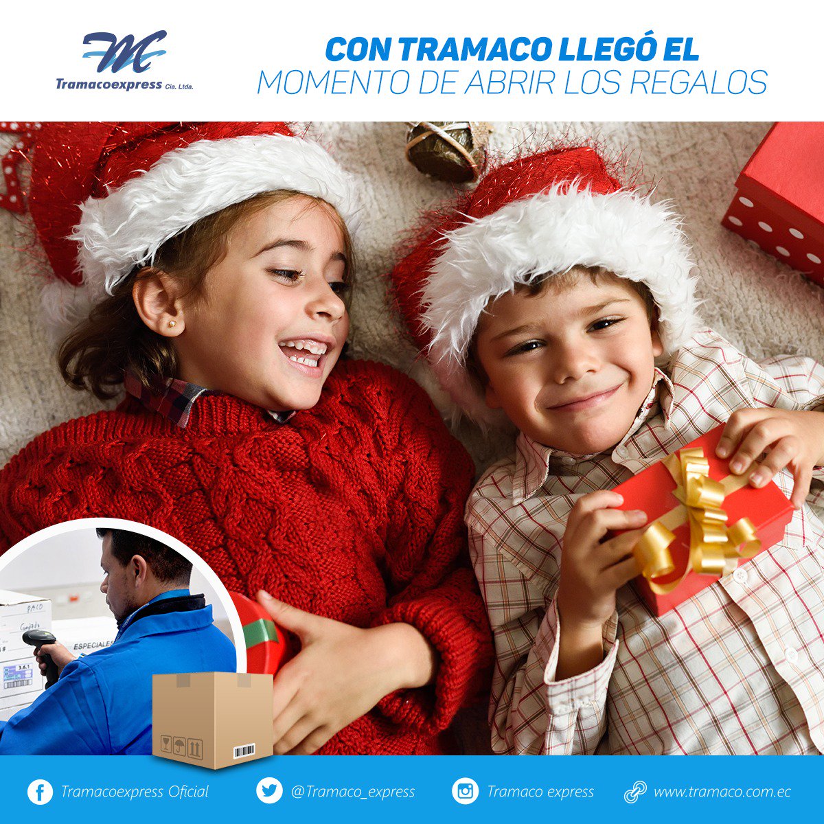 Con #Tramaco llegó el momento de abrir los  regalos, envía una muestra de cariño a quienes más amas, nosotros hacemos que la #Navidad sea cuando tu quieras.
#SiempreATiempo