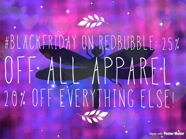 For #BlackFriday on <a href="/redbubble/">Redbubble</a> get these great deals! This includes our #SavingTheAnimals t-shirts, home decor &amp; lots more!