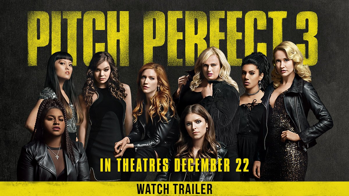 UniPicturesCAN's tweet photo. The farewell tour begins this December. Watch the #PitchPerfect3 trailer now. https://t.co/VbtiuBrycS https://t.co/Guhsyj5p4S