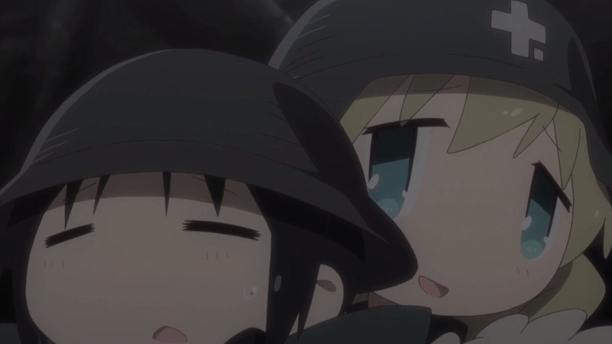 小庵 春 少女終末旅行 第7話 視聴完了 粉と砂糖とレーションの材料表示を見ただけで作り方を編み出すとは この二人の応用力がすごすぎると思うのですよ 焼きたてレーション 食べたい 少女終末旅行