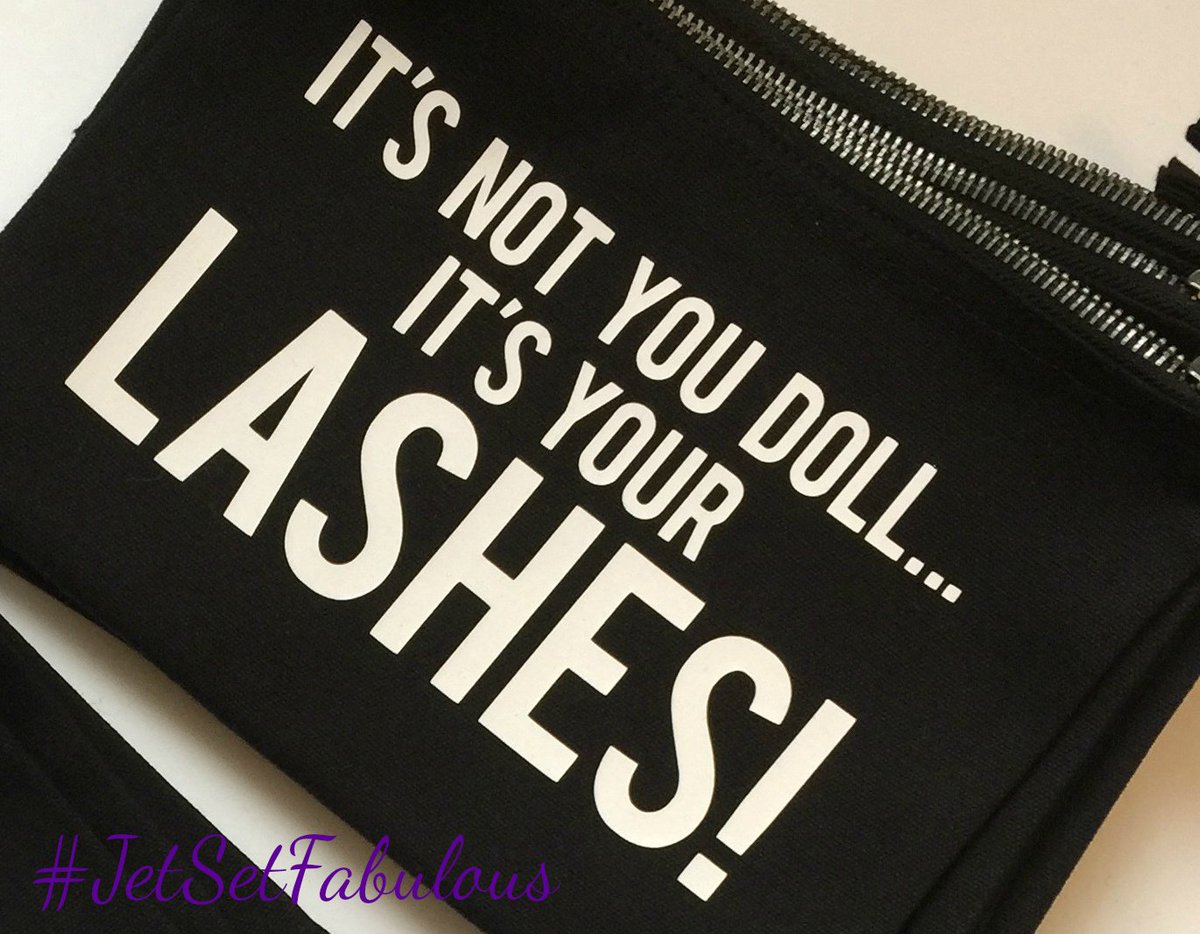 thetravelindiva's tweet photo. #holidaygifts cute statement makeup bag for the lash addict in your life (lol)! visit https://t.co/9j0lpnWJrP to order! Save 20% with code: BFWSAVE20 #PackThis https://t.co/RjvO2TpEeR