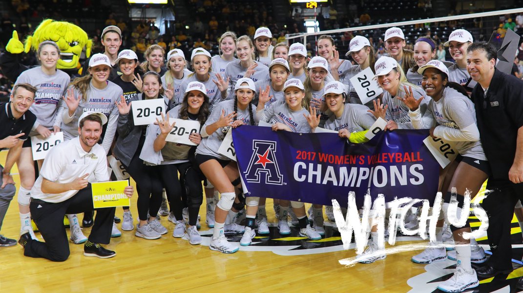 GoShockers's tweet photo. No. 20 @GoShockersVB captures perfect American Athletic Conference regular-season (20-0) with sweep of Memphis

🏐 RECAP | https://t.co/zVrBXaCBWz

#watchus #undefeated #shockers https://t.co/gTwVG2At3j