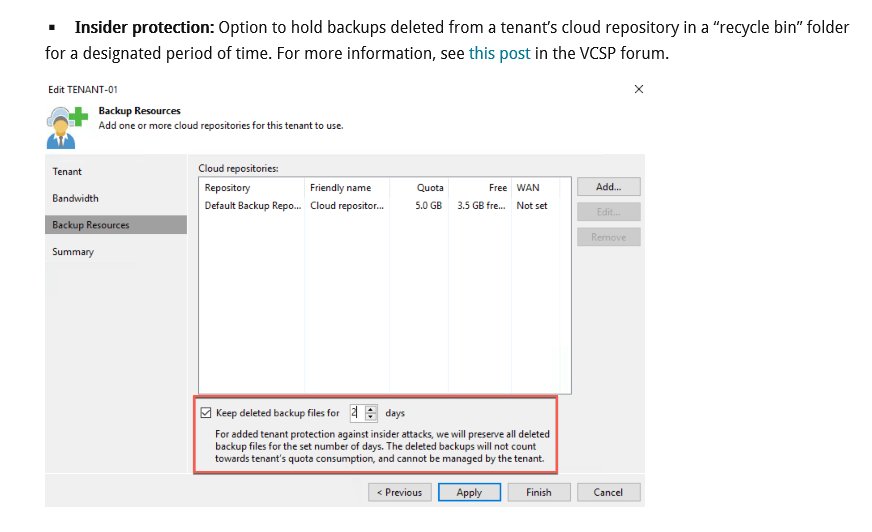 CraigRodgersms's tweet image. What an innovatitive idea by @veeam! Veeam 9.5 Update 3 lets you keep backups that get deleted for x number of days on a cloud repository.  #Veeam #InsiderProtection