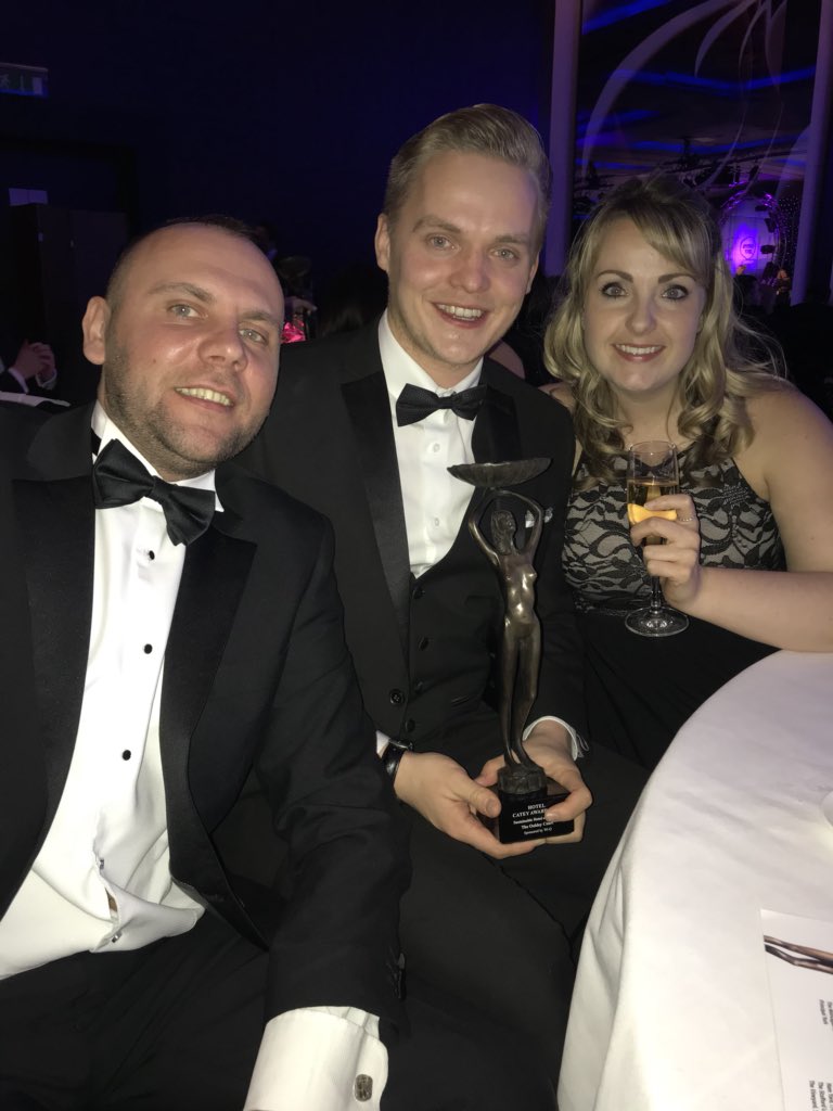 TheOakleyCourt's tweet photo. We did it!!! Winners ‘Sustainable Hotel of the Year’ award!! #HotelCateys2017 https://t.co/xMqqJbGL7r