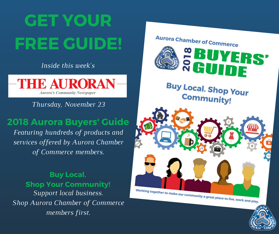 AuroraChamberON's tweet photo. Did you get the 2018 Aurora Buyers' Guide? Look inside this week's Auroran newspaper for your free copy! Learn more about #ACOCmembers and community pickup locations at https://t.co/9uzNGSeY3u. Buy Local. Shop Your Community! https://t.co/vbdyzHofpq