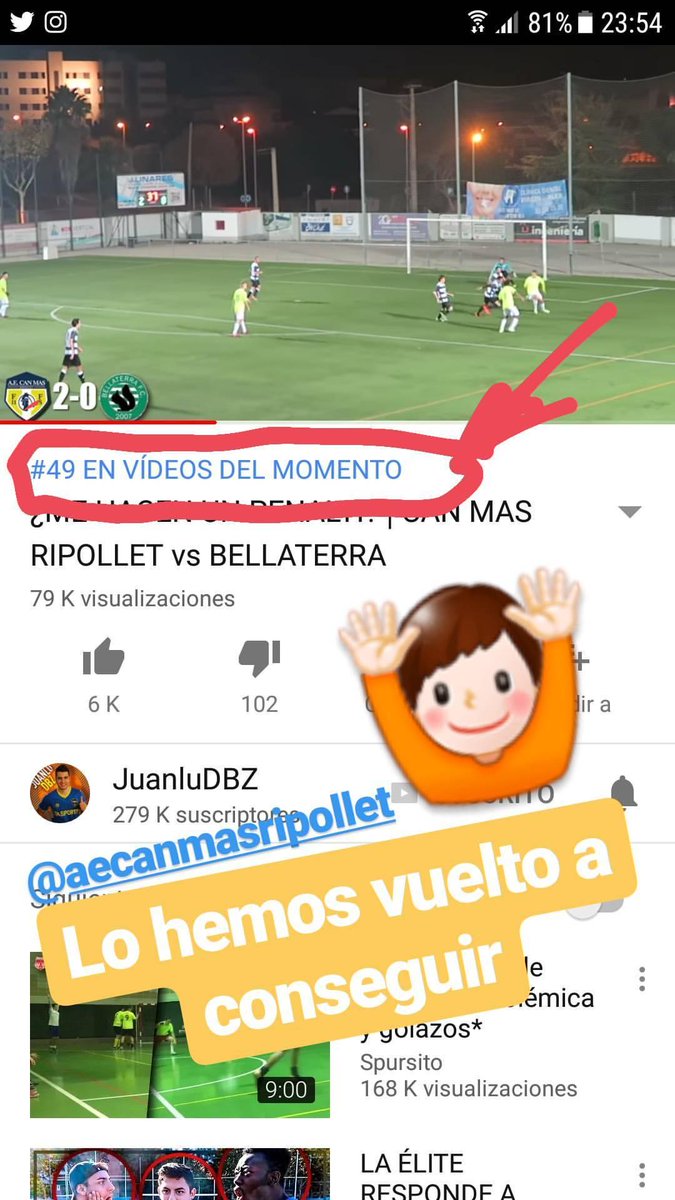 JuanluDBZ's tweet photo. Lo hemos vuelto a conseguir!!
Arriba @CanMasRipollet 💪😀 https://t.co/MW7KIAqeZN
