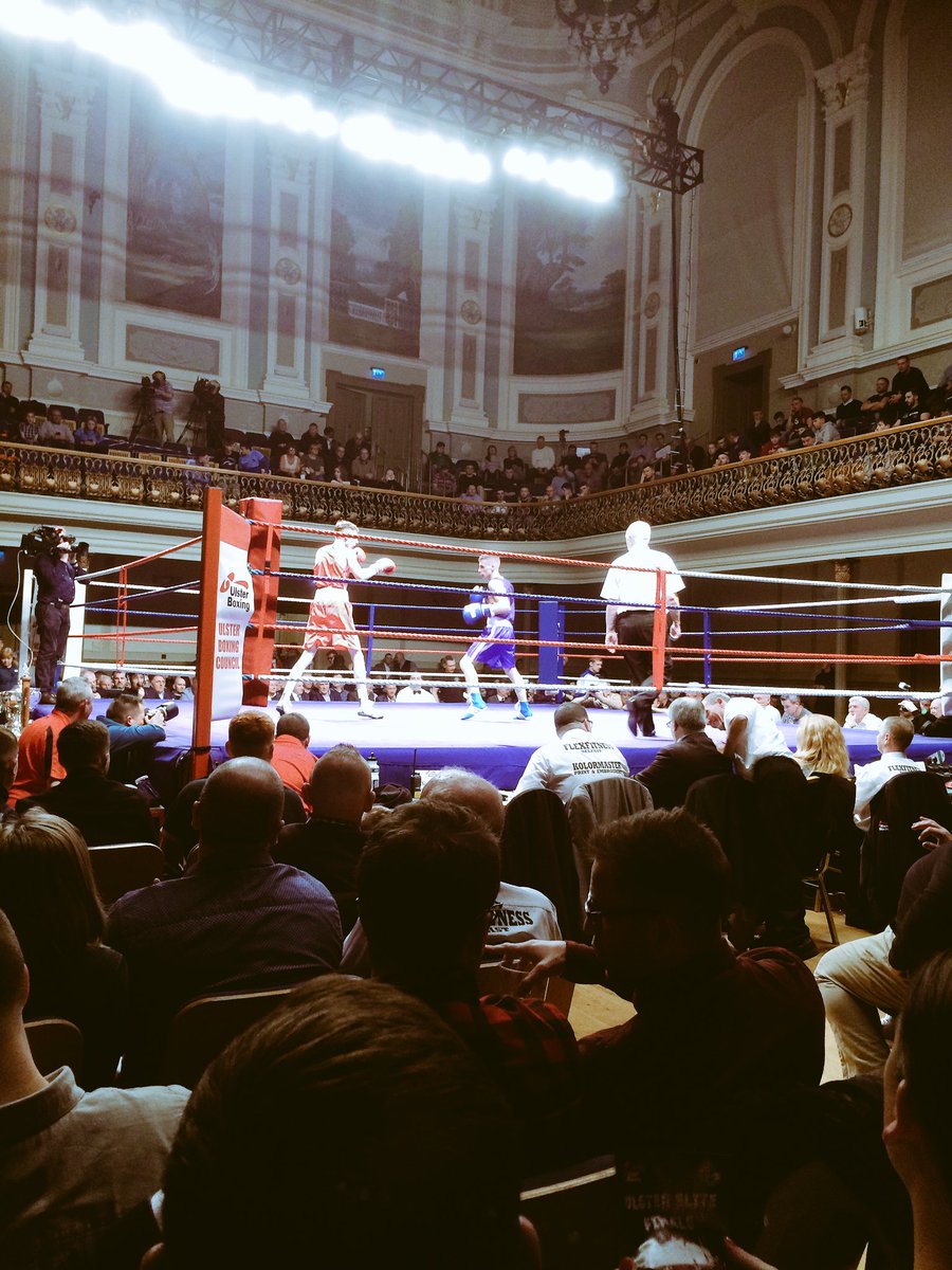 Great night at Ulster Boxing Champs at Ulster Hall #goteamni #qualitysport #sportingexcellence