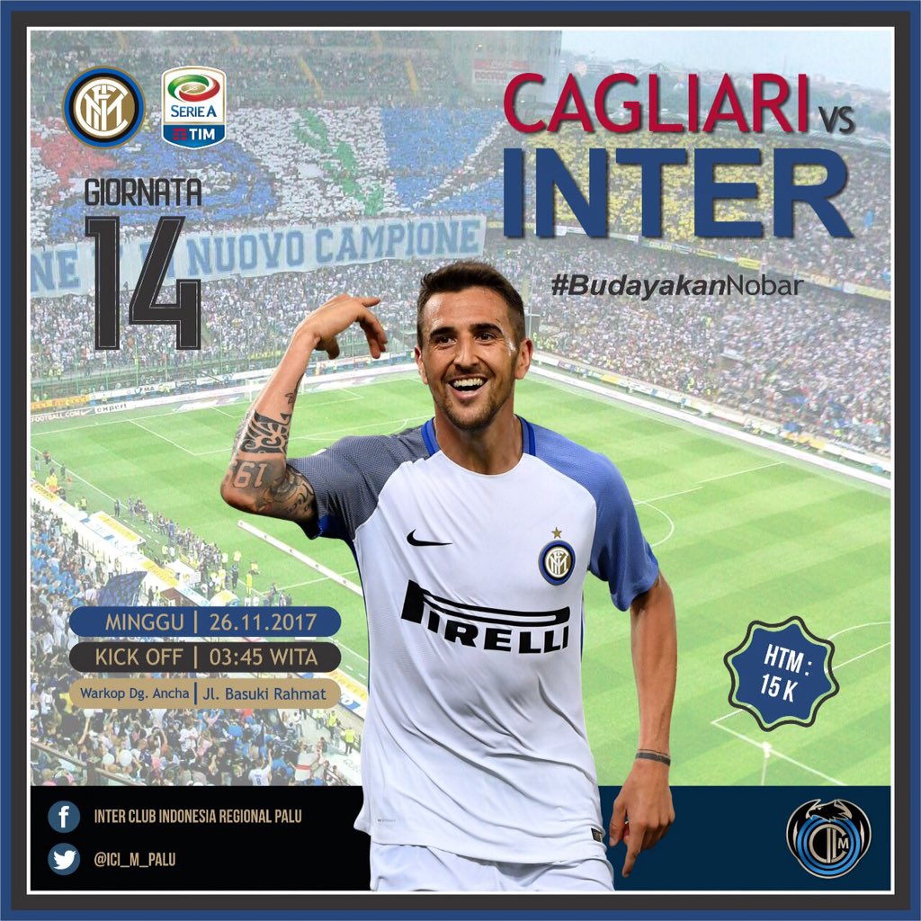 Kuy...
Interisti kota Palu
Yuk Merapat bersama kami
Kita Nobar 😀
ForzaInter
#CagliariINTER 
<a href="/InterClubIndo/">Inter Club Indonesia</a>