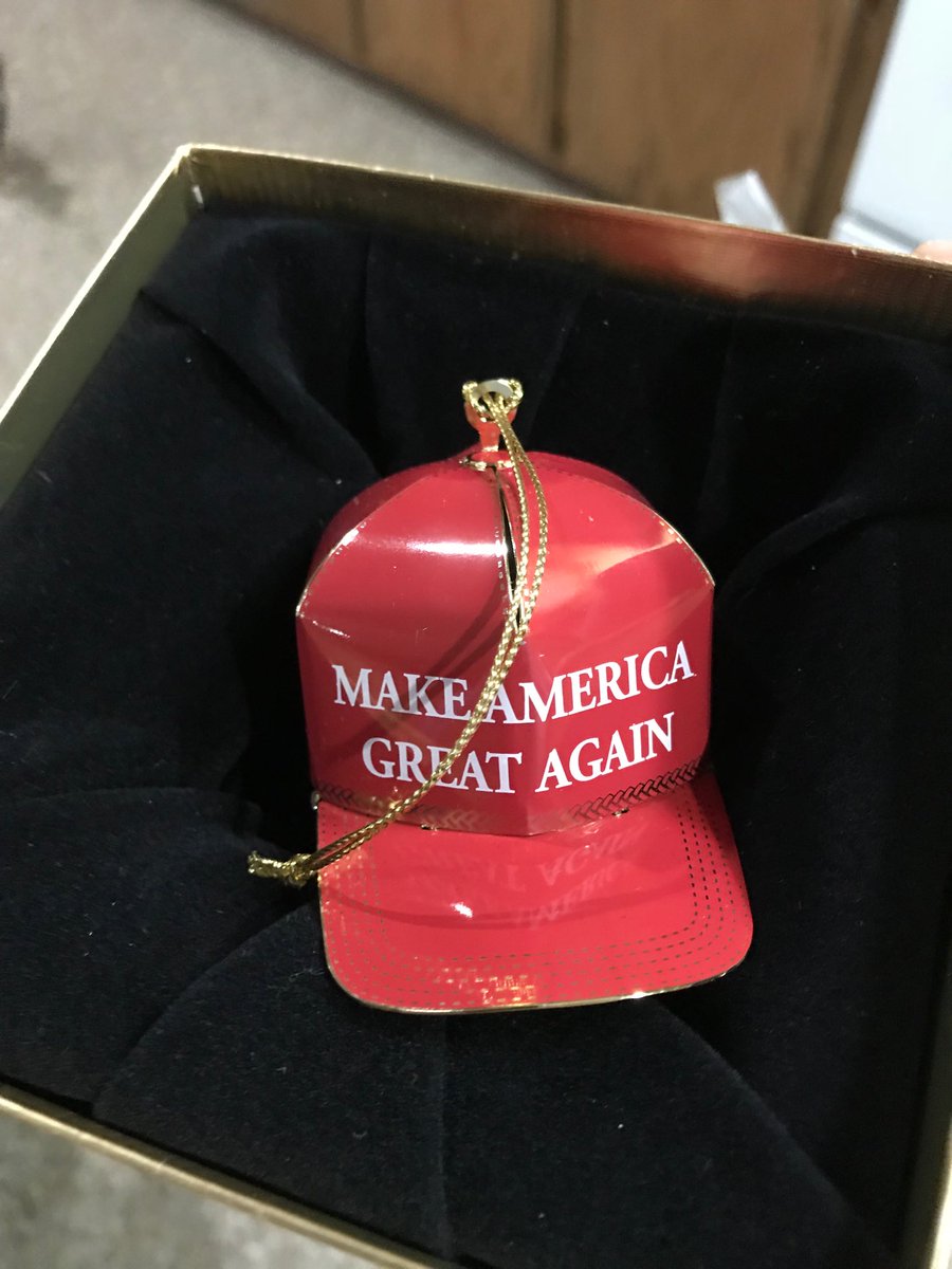 DustinRoberts21's tweet photo. The first ornament on the tree @realDonaldTrump https://t.co/PxMvty4nas