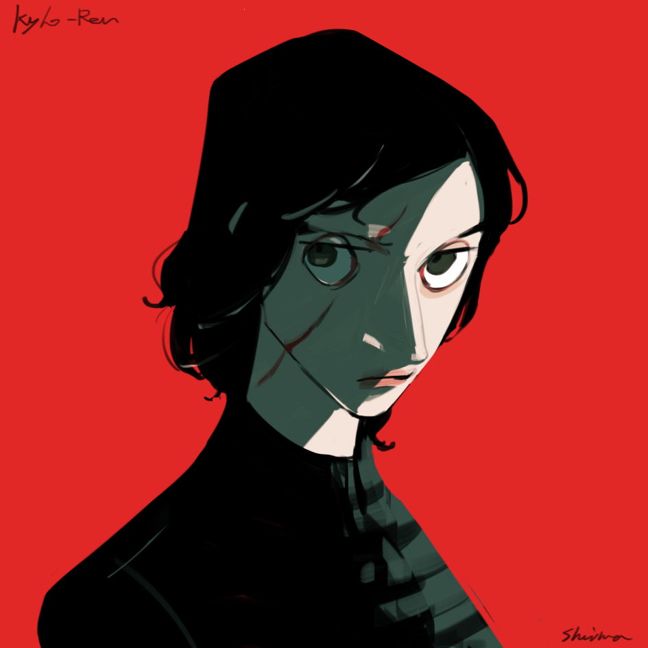 リプきたキャラの顔だけ描く Aドライバーさんというかカイロレン 1年以上描いて Shima Shinyaのイラスト