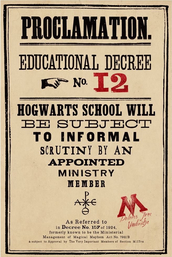 Tech_Buddha's tweet image. I love Harry Potter 5, Order of the Phoenix! It is such a great commentary on the Educational System! #harrypotter #reform #lowstandards #doloresumbridge #bureaucracy #education #educationalreform #airquotes #bebrave