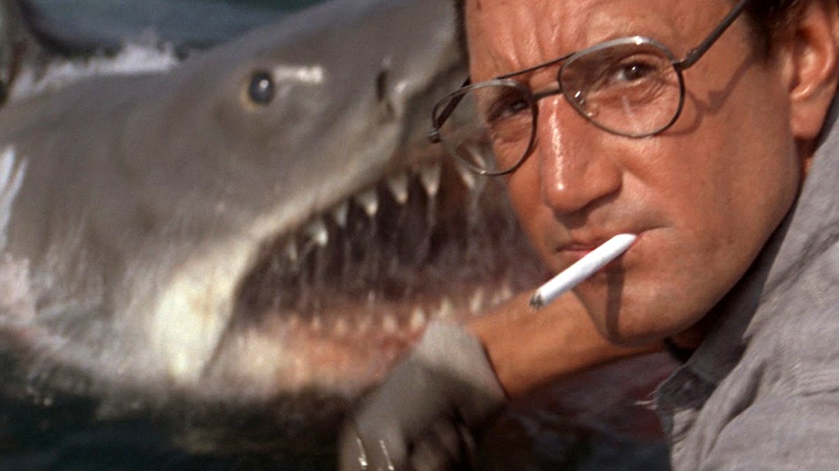 SPOILERFEST's tweet photo. JAWS (1975):

They finally got that stupid shark in the end, haha and you really got to see how fake it was, but it doesn't matter it was still a pretty tense movie haha OH NO IT GOT QUINT https://t.co/sYCCW291KI
