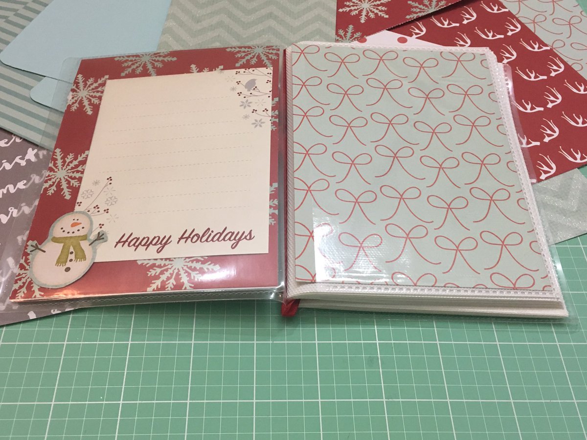 DiyWright's tweet photo. Making Christmas brag books for https://t.co/b7cT2S8cvZ. Something big is happening tomorrow!#diywright #papercrafts #crafty #creative #craftblogger #smallbusinesssaturday #storegrandopening  ✂️ https://t.co/iNbv5yufwu