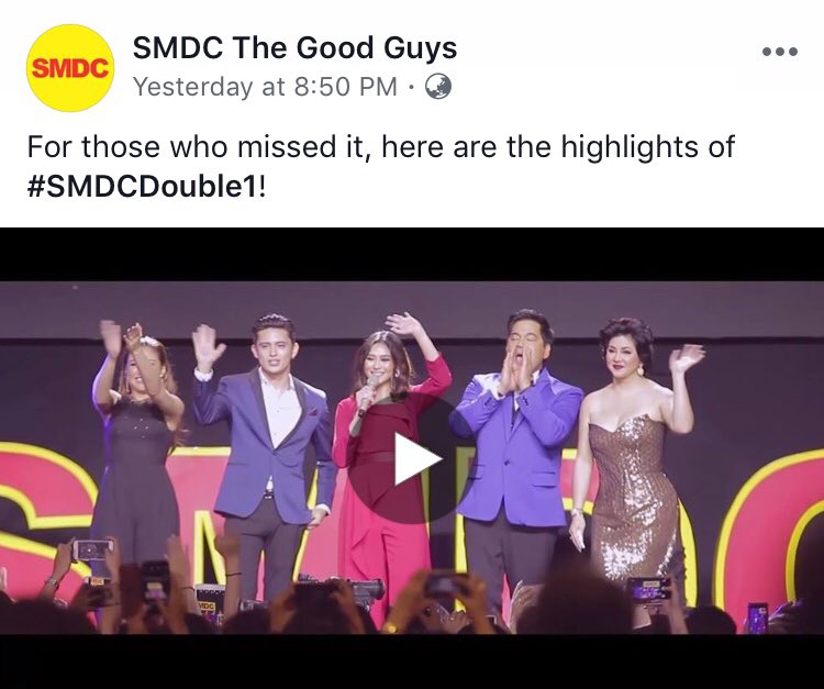 TheOfficialSMDC's tweet photo. Watch the event highlights of #SMDCDouble1 now on SMDC The Good Guys Facebook page!
https://t.co/Nb2tPRensj https://t.co/nJAZl7bT6l