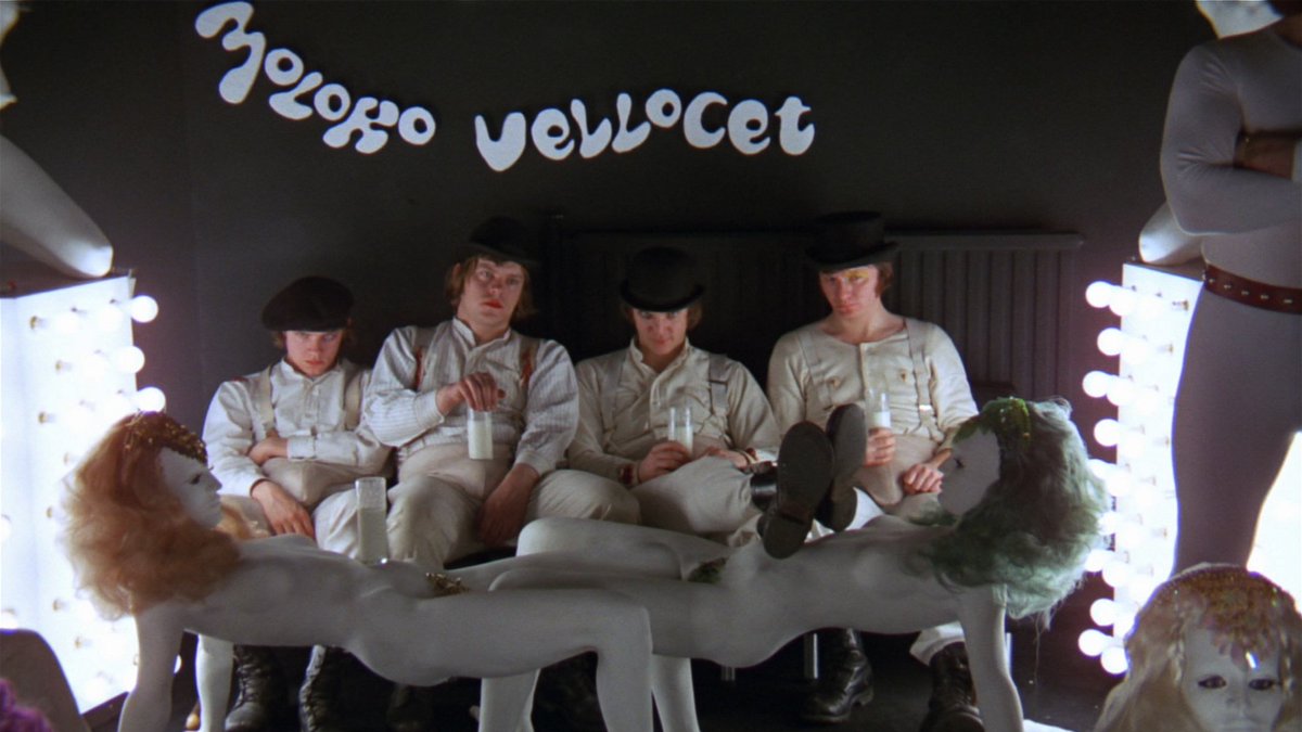 SPOILERFEST's tweet photo. A CLOCKWORK ORANGE (1971):

Alex is rehabilitated, but, like, not really, you know? https://t.co/mvvUMNMDFn