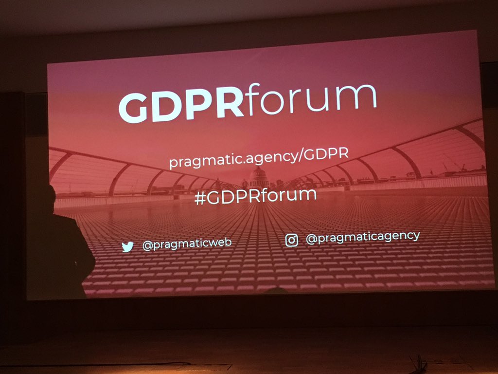 gitfinger's tweet image. My first (relevant) tweet in ages! Down at the #GDPRforum to soak up the latest info on GDPR (funnily enough) Thx for hosting #pragmaticweb