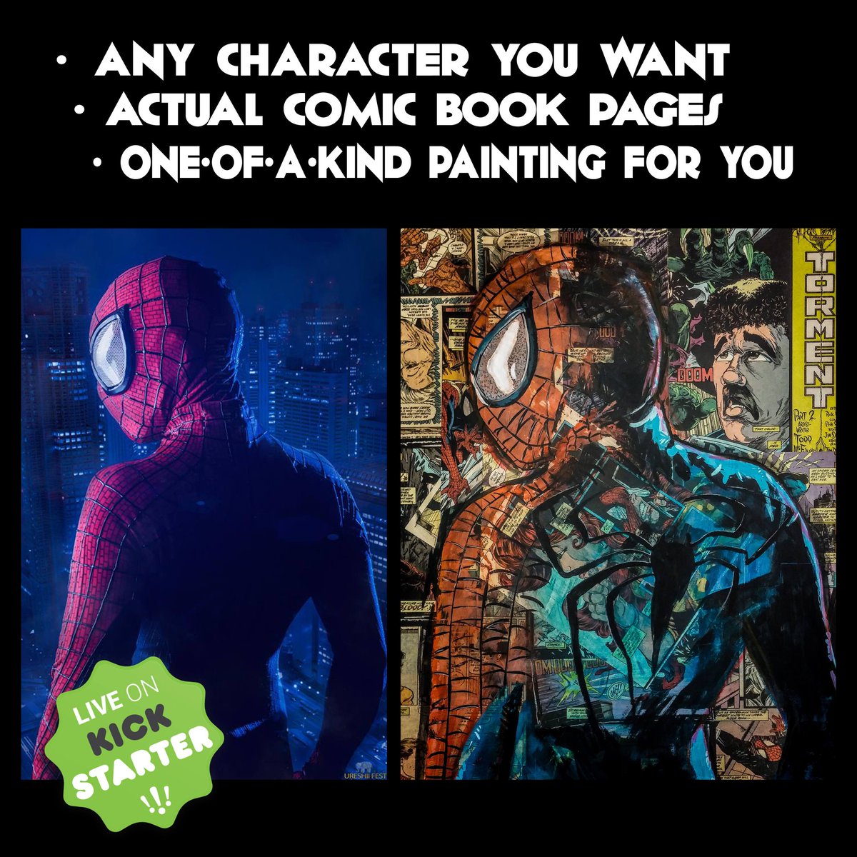 ArtOfKyleWillis's tweet photo. Three weeks left to get your order in for your one-of-a-kind painting. You choose the character, I'll paint them in any pose you can think of OR paint you cosplaying them.

NOW LIVE! on #Kickstarter.

Link: https://t.co/067vU9EK5L

#cosplay #kickstartercommissions #crowdfunding https://t.co/AhoRCo3GrE