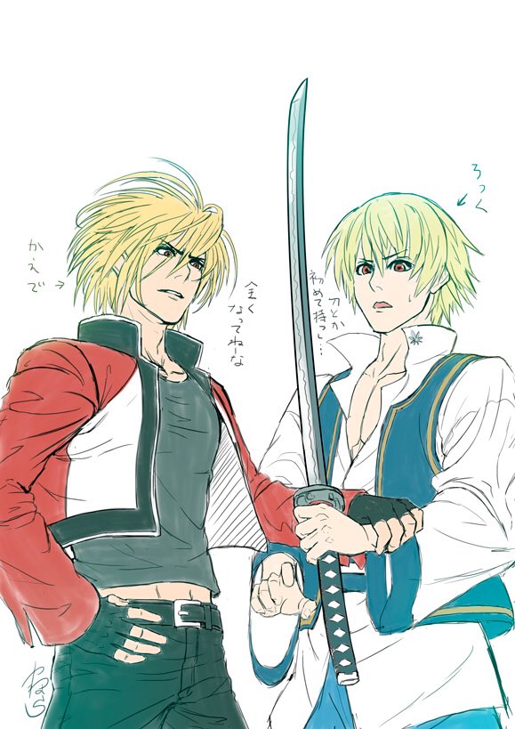 服を換えてみたけど刀の持ち方に口うるさくダメ出しされている図_φ(･_･