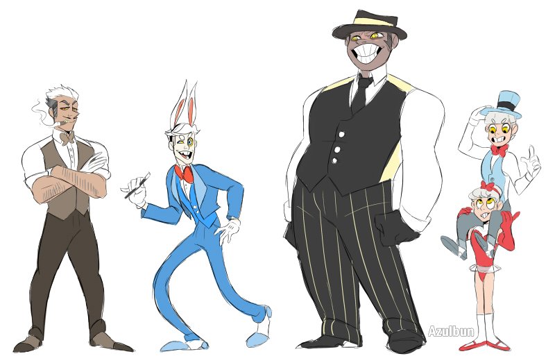 Humanized Casino Bosses! #cupheadfanart #Cuphead.