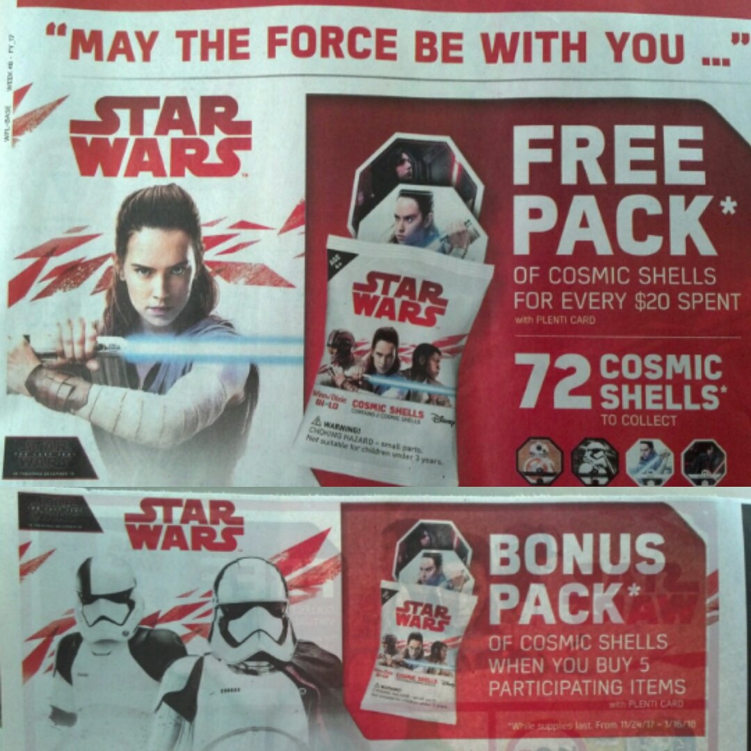 TNooler's tweet image. Playing #starwars paparazzi! Checking out the #cosmicshell promotion @WinnDixie note: you need a plenty card to get the Shells