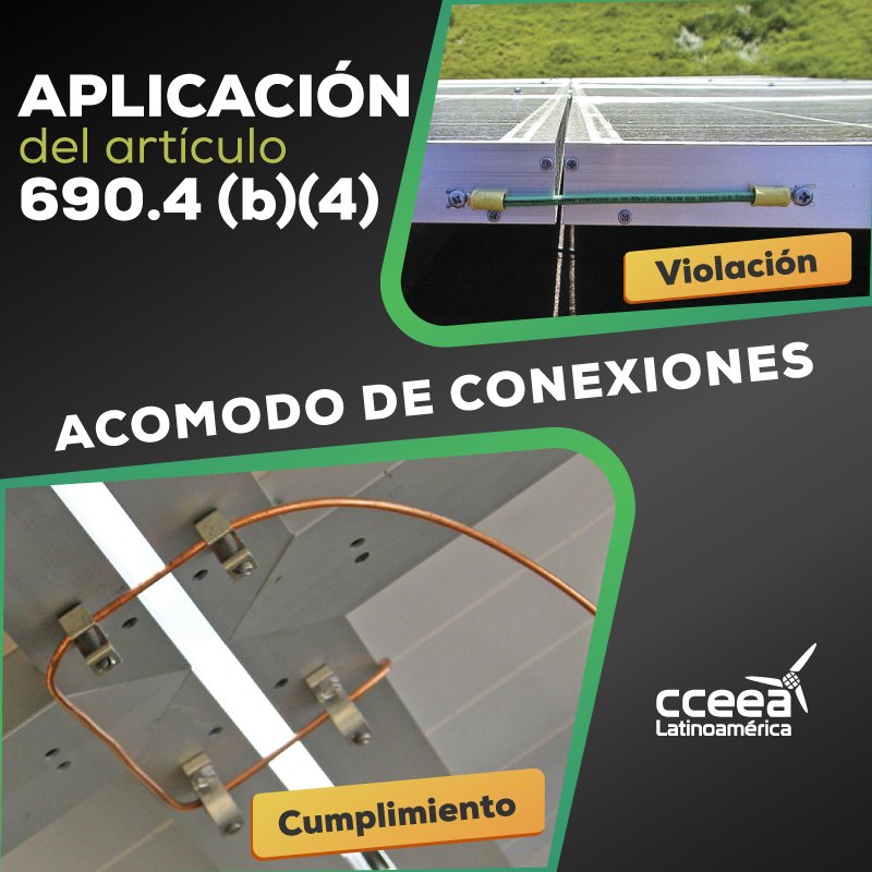 CCEEA's tweet photo. La #NOM-001-SEDE-2012 menciona la forma en que debe realizarse el acomodo de las conexiones de los módulos fotovoltaicos #TipsCCEEA https://t.co/7o0RcCtw07
